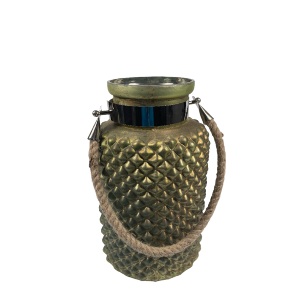 WAZON OSŁONKA SZKLANA ZIELONA 25 CM