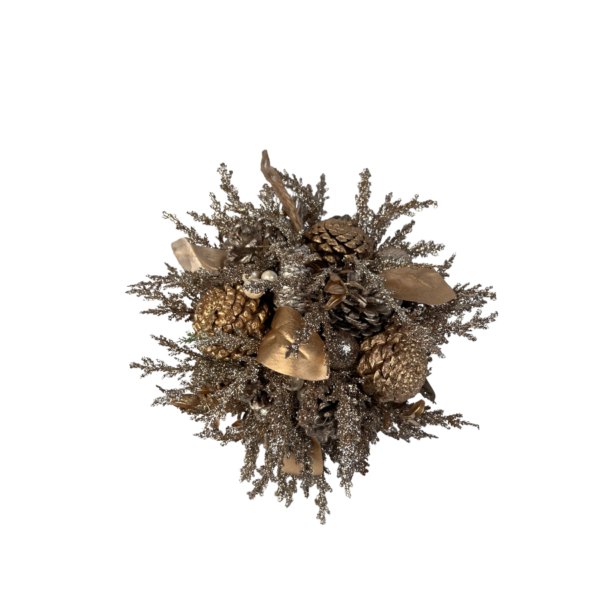 KULA DEKORACJA OZDOBNA SZYSZKA 16 CM