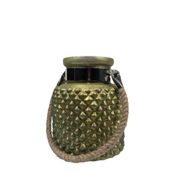 WAZON OSŁONKA SZKLANA ZIELONA 22 CM