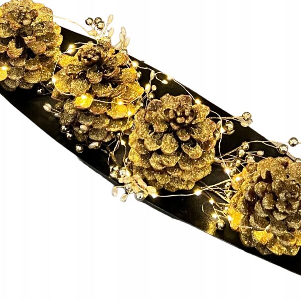 DEKORACJA SZYSZKA ZŁOTA OZDOBA