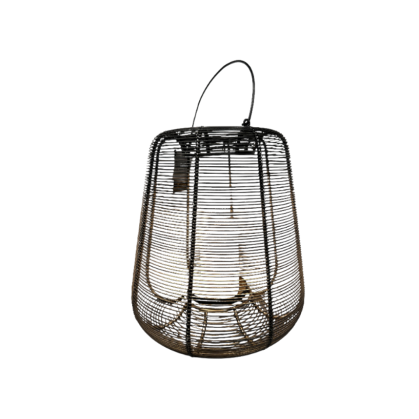 LAMPION DUŻY METALOWY PLECIONY 38 CM