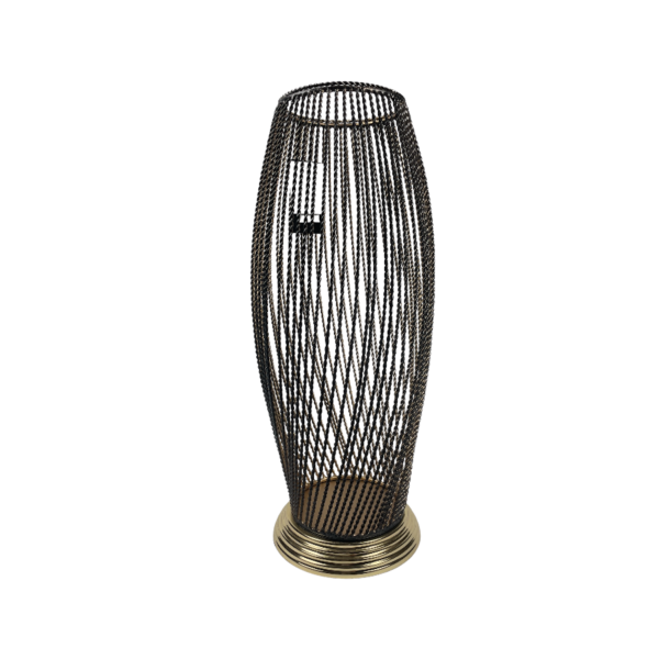 LAMPION METALOWY DUŻY CZARNY 42 CM