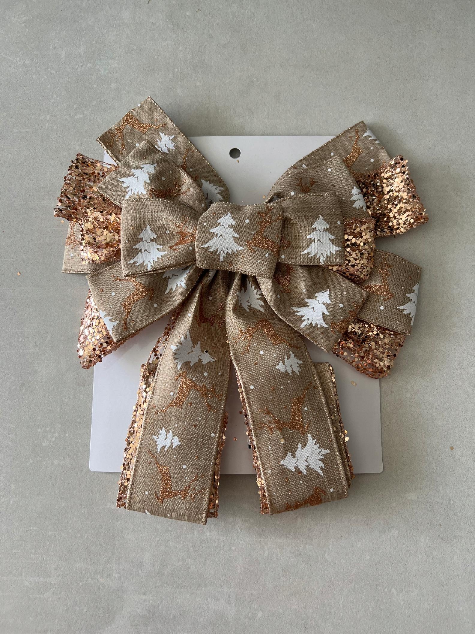 DEKORACJA ŚWIĄTECZNA KOKARDA ŚWIĄTECZNA OZDOBA ŚWIĄTECZNA