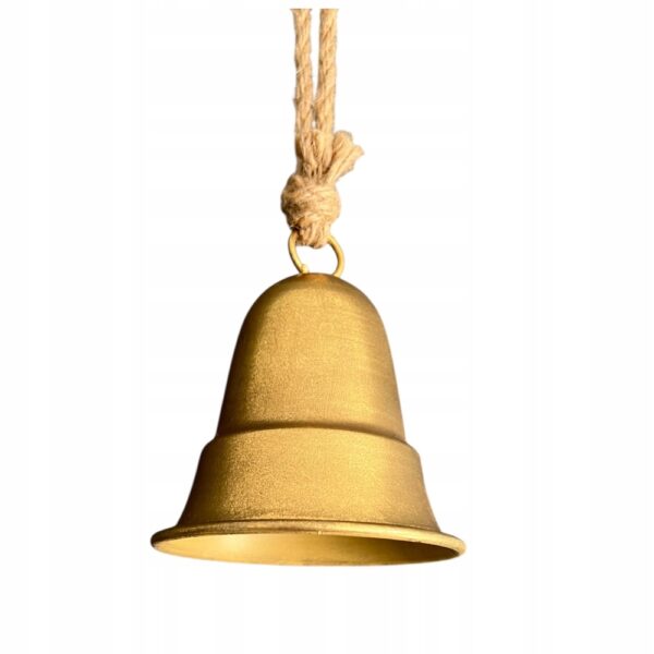 DZWONEK Z METALU OZDOBA ŚWIĄTECZNA ZŁOTA DEKORACJA 14 CM