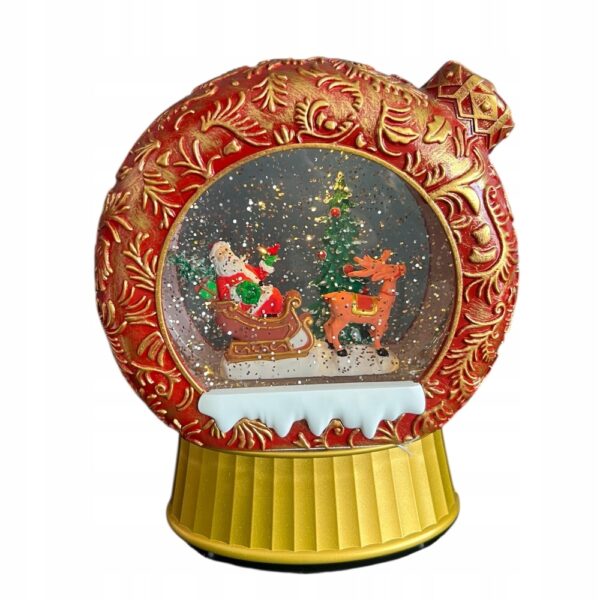 DEKORACJA ŚWIĄTECZNA LED ZŁOTY DOMEK LED ŚNIEG 20 CM