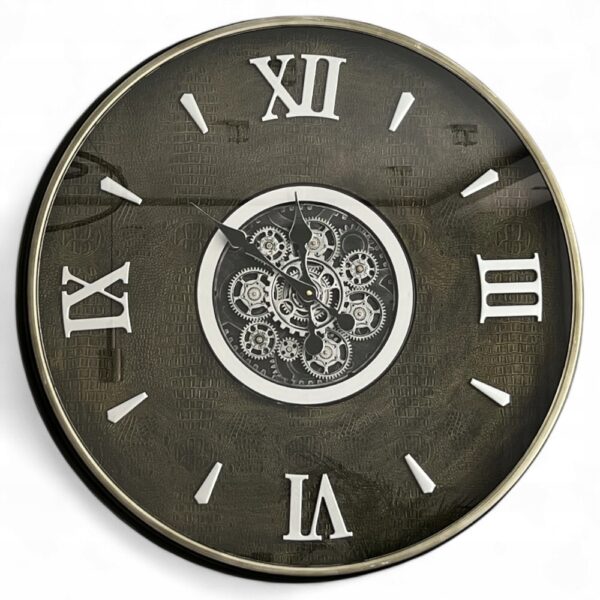 DUŻY ZEGAR ŚCIENNY METALOWY OKRĄGŁY NOWOCZESNY 80CM