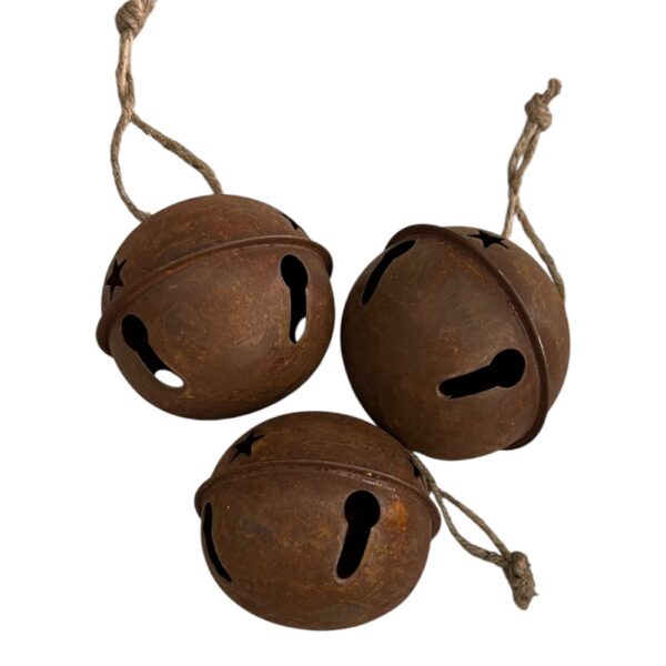 DZWONEK Z METALU ZAWIESZKA CHOINKOWA DEKORACJA ŚWIĄTECZNA ZESTAW 3 SZTUK