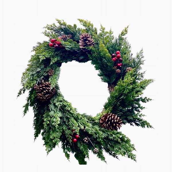 WIANEK NA DRZWI WIANEK DEKORACYJNY DUŻY WIANEK JARZĘBINA 66 CM