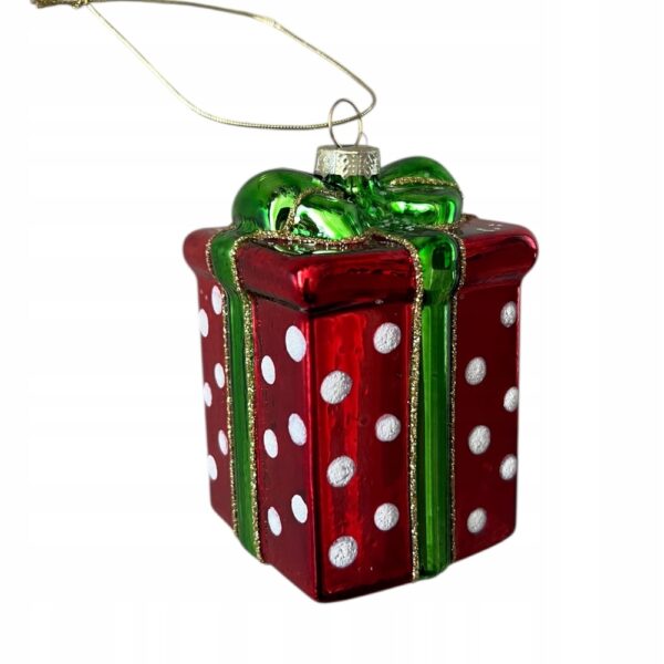 ZAWIESZKA ŚWIĄTECZNA ZAWIESZKA SZKLANA DEKORACJA CHOINKOWA PREZENT