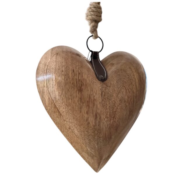 DUŻE SERCE Z DREWNA DUŻA DEKORACJA WISZĄCA OZDOBA PREZENT SERCE 30 CM