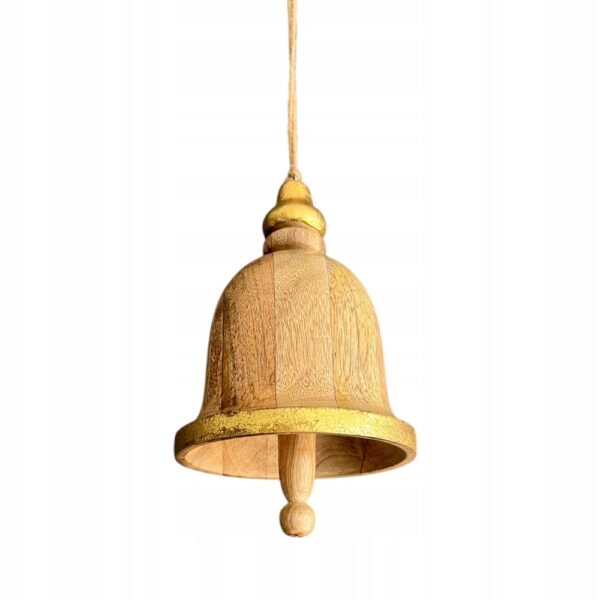 DZWONEK Z DREWNA DEKORACJA ŚWIĄTECZNA OZDOBA DREWNIANA 16 CM