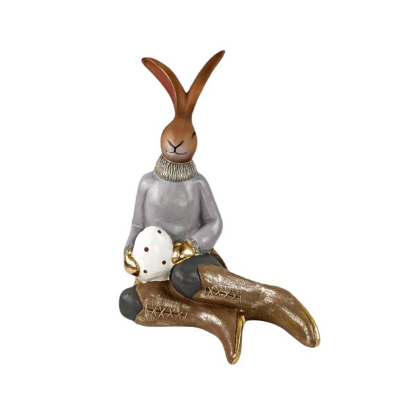 FIGURKA WIELKANOCNA ZAJĄC SIEDZACY OZDOBA NA WIELKANOC