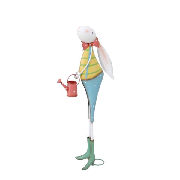 DUŻA FIGURKA WIELKANOCNA KRÓLIK ZAJĄC Z METALU 81 CM