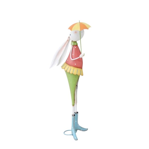 DUŻA FIGURKA WIELKANOCNA KRÓLIK ZAJĄC Z METALU 81 CM