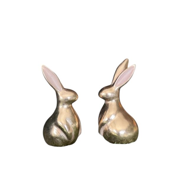 FIGURKI ZAJĄCZKÓW OZDOBY NA WIELKANOC 2 SZTUKI