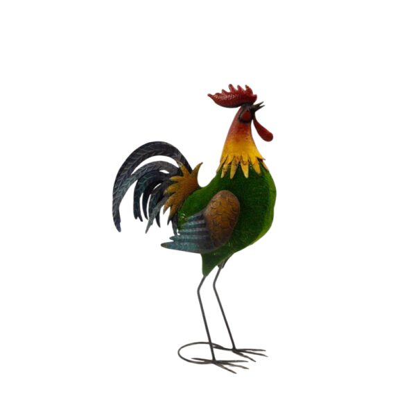 KOGUT OZDOBA WIELKANOCNA DUŻA FIGURA Z METALU 67 CM