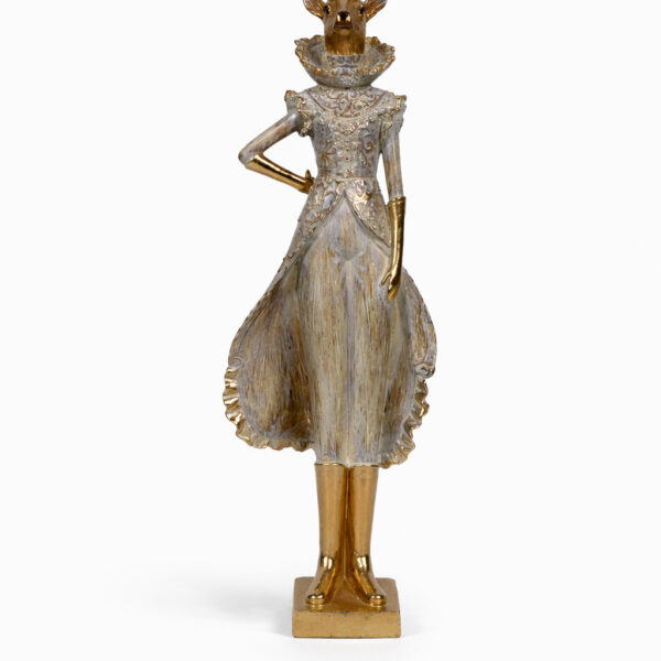 RENIFER FIGURKA PANI RENIFER DEKORACJA ŚWIĄTECZNA 43 CM